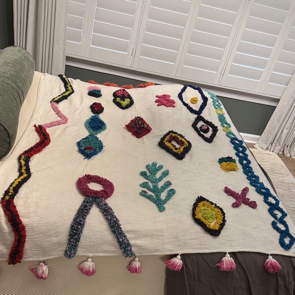 Anthropologie Textured Farida Throw Blanket - Picture 2 of 11